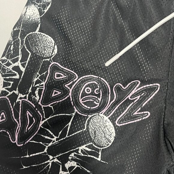 Lost Hills X Sadboyz Collab Mesh Black& White Shorts Size Large - Picture 3 of 6